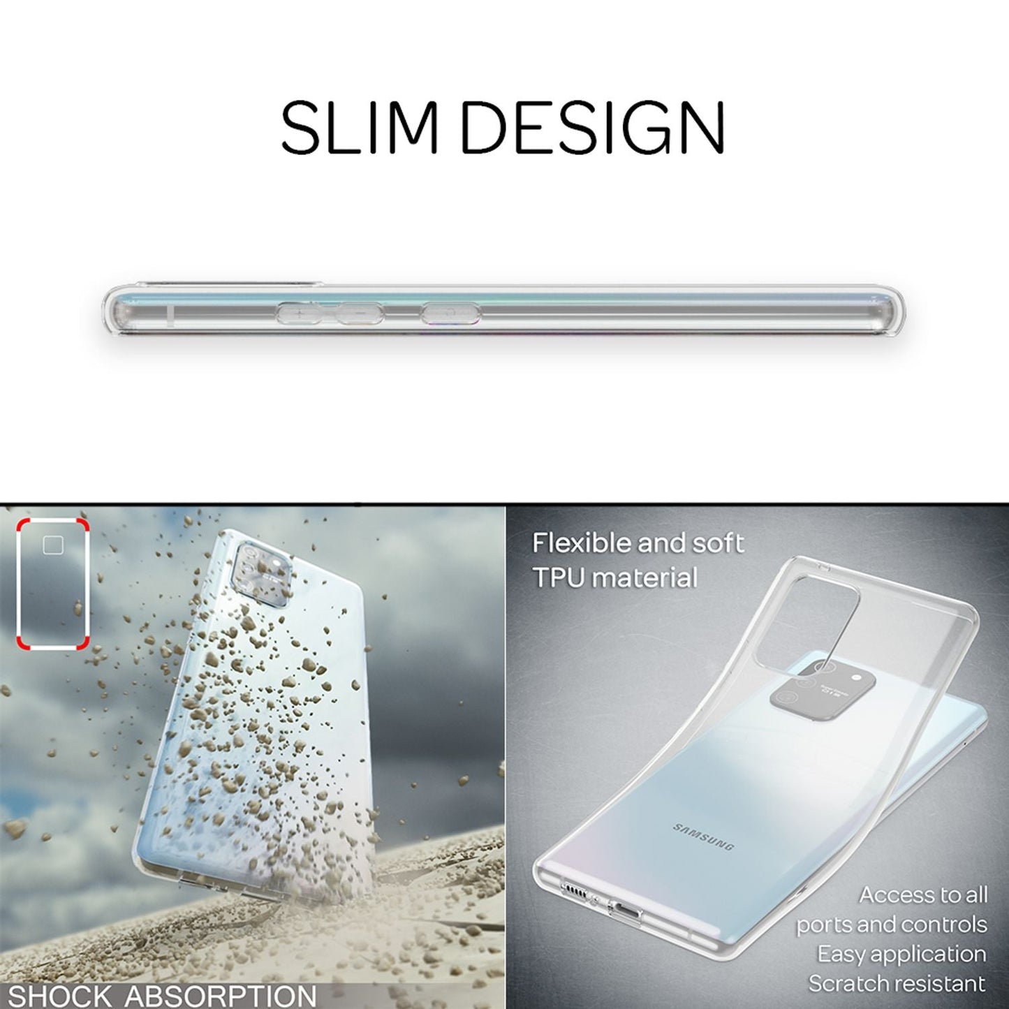NALIA Transparente Silikonhülle für Samsung Galaxy S10 Lite – Anti-Gelb & Rutschfest – GLAZE (Handyhülle Kristallklar, Schlank & Stoßfest) – Marke aus Berlin