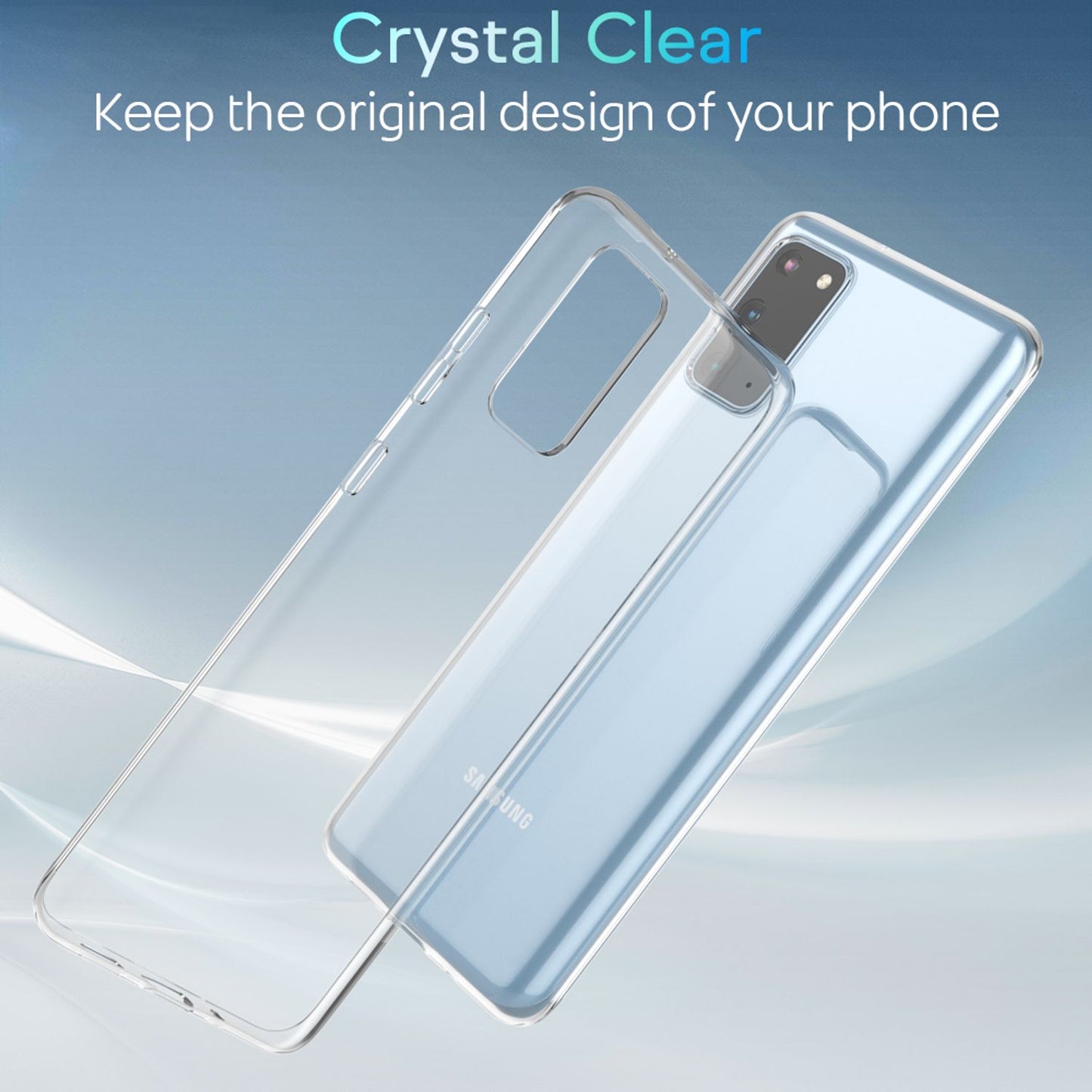 NALIA Transparente Silikonhülle für Samsung Galaxy S20 – Anti-Gelb & Rutschfest – GLAZE (Handyhülle Kristallklar, Schlank & Stoßfest) – Marke aus Berlin