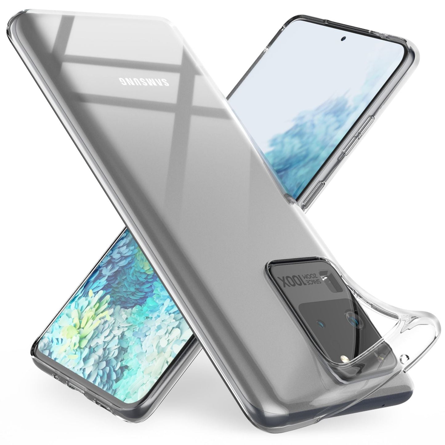 NALIA Transparente Silikonhülle für Samsung Galaxy S20 Ultra – Anti-Gelb & Rutschfest – GLAZE (Handyhülle Kristallklar, Schlank & Stoßfest) – Marke aus Berlin