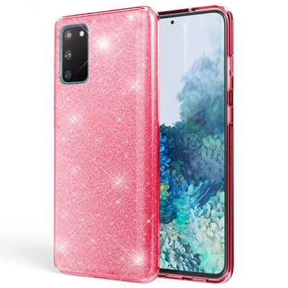 NALIA Glitzerhülle für Samsung Galaxy S20 – Funkelnder Glitzer-Look & Grip – SHINEPOP (Silikon Case) – Marke aus Berlin