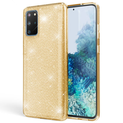 NALIA Glitzerhülle für Samsung Galaxy S20 Plus – Funkelnder Glitzer-Look & Grip – SHINEPOP (Silikon Case) – Marke aus Berlin