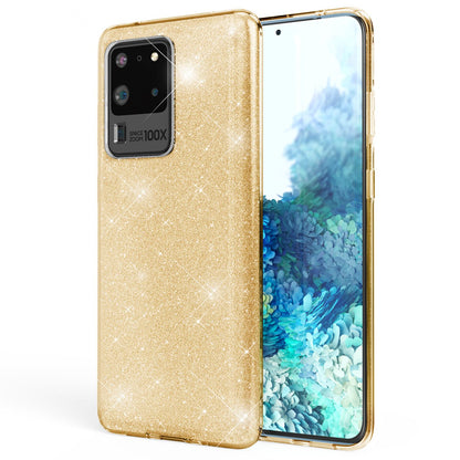 NALIA Glitzerhülle für Samsung Galaxy S20 Ultra – Funkelnder Glitzer-Look & Grip – SHINEPOP (Silikon Case) – Marke aus Berlin