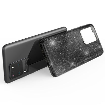 NALIA Glitzerhülle für Samsung Galaxy S20 Ultra – Funkelnder Glitzer-Look & Grip – SHINEPOP (Silikon Case) – Marke aus Berlin