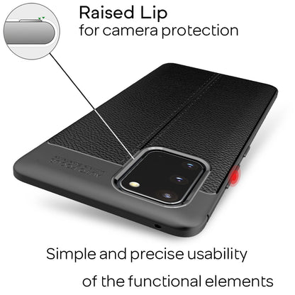 NALIA Leder-Optik Silikon Case für Samsung Galaxy S20 – Griffig & Matt – BARRON Handyhülle (Anti-Fingerprint, Stoßfest & Robust) – Marke aus Berlin