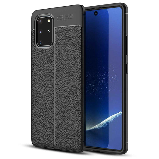 NALIA Leder-Optik Silikon Case für Samsung Galaxy S20 Plus – Griffig & Matt – BARRON Handyhülle (Anti-Fingerprint, Stoßfest & Robust) – Marke aus Berlin