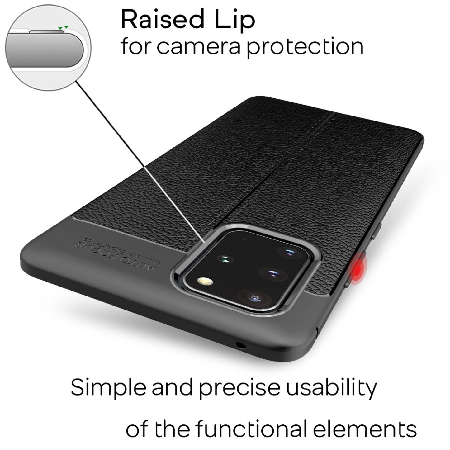 NALIA Leder-Optik Silikon Case für Samsung Galaxy S20 Plus – Griffig & Matt – BARRON Handyhülle (Anti-Fingerprint, Stoßfest & Robust) – Marke aus Berlin