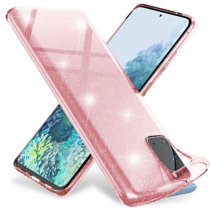NALIA Glitzerhülle für Samsung Galaxy S20 – Funkelndes Silikon Case – DAZZLIN (Transparent & Stoßfest) – Marke aus Berlin
