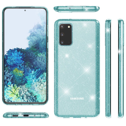 NALIA Glitzerhülle für Samsung Galaxy S20 – Funkelndes Silikon Case – DAZZLIN (Transparent & Stoßfest) – Marke aus Berlin