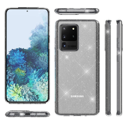 NALIA Glitzerhülle für Samsung Galaxy S20 Ultra – Funkelndes Silikon Case – DAZZLIN (Transparent & Stoßfest) – Marke aus Berlin