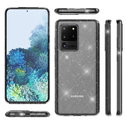 NALIA Glitzerhülle für Samsung Galaxy S20 Ultra – Funkelndes Silikon Case – DAZZLIN (Transparent & Stoßfest) – Marke aus Berlin