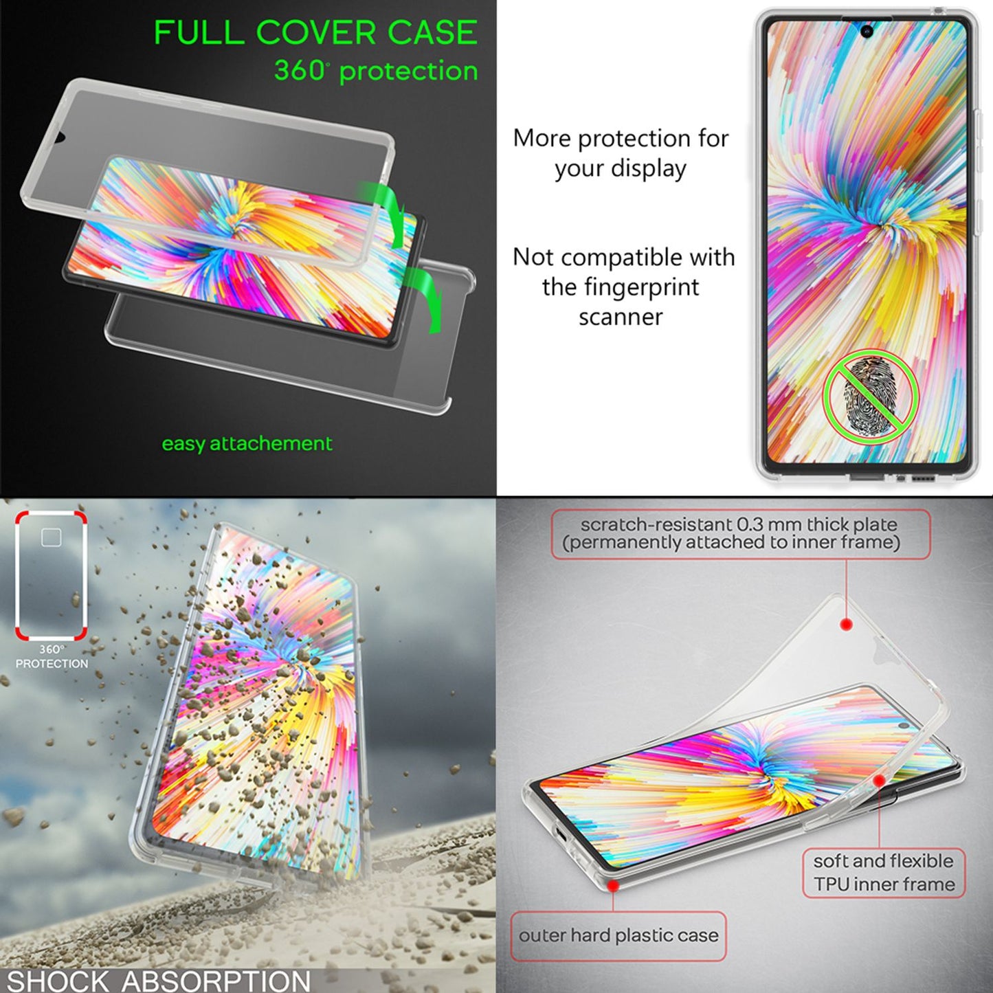 NALIA 360° Hülle für Samsung Galaxy S10 Lite – Vorne & Hinten Schutz – 360GUARD (Full-Body Case) – Marke aus Berlin