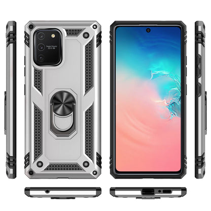 NALIA Panzerhülle für Samsung Galaxy S10 Lite – Ring-Ständer 360° & Magnet-Halterung Kompatibel – RINGDEFEND (Stoßfestes Outdoor Case) – Marke aus Berlin