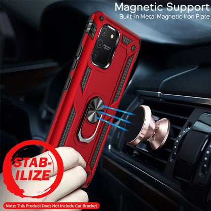 NALIA Panzerhülle für Samsung Galaxy S10 Lite – Ring-Ständer 360° & Magnet-Halterung Kompatibel – RINGDEFEND (Stoßfestes Outdoor Case) – Marke aus Berlin