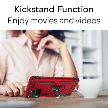 NALIA Panzerhülle für Samsung Galaxy S10 Lite – Ring-Ständer 360° & Magnet-Halterung Kompatibel – RINGDEFEND (Stoßfestes Outdoor Case) – Marke aus Berlin