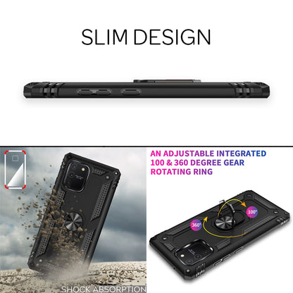 NALIA Panzerhülle für Samsung Galaxy S10 Lite – Ring-Ständer 360° & Magnet-Halterung Kompatibel – RINGDEFEND (Stoßfestes Outdoor Case) – Marke aus Berlin