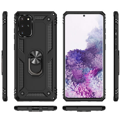 NALIA Panzerhülle für Samsung Galaxy S20 Plus – Ring-Ständer 360° & Magnet-Halterung Kompatibel – RINGDEFEND (Stoßfestes Outdoor Case) – Marke aus Berlin