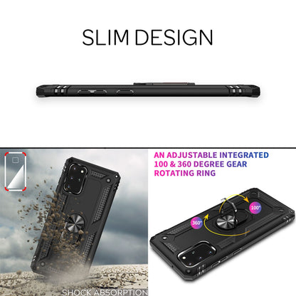 NALIA Panzerhülle für Samsung Galaxy S20 Plus – Ring-Ständer 360° & Magnet-Halterung Kompatibel – RINGDEFEND (Stoßfestes Outdoor Case) – Marke aus Berlin