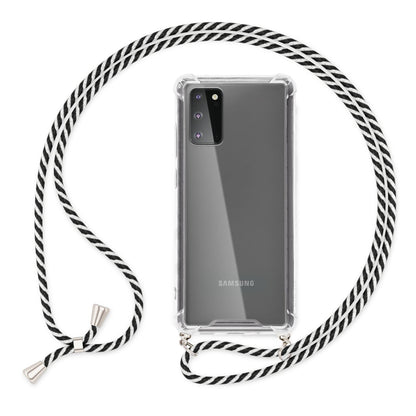 NALIA Handykette für Samsung Galaxy S20 – Transparentes Hybrid-Case & Band – HANGIT (Anti-Gelb Rückseite & Verstellbar) – Marke aus Berlin