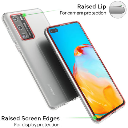 NALIA Transparente Silikonhülle für Huawei P40 – Anti-Gelb & Rutschfest – GLAZE (Handyhülle Kristallklar, Schlank & Stoßfest) – Marke aus Berlin