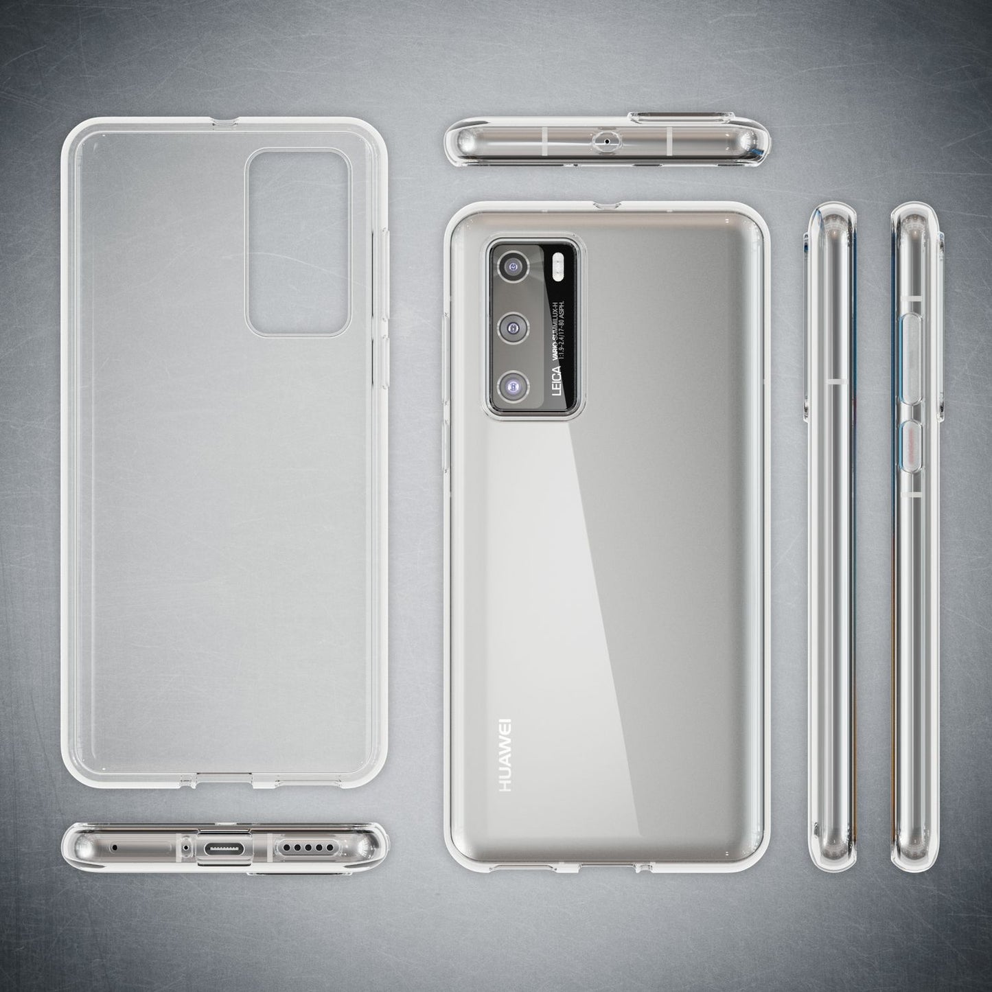 NALIA Transparente Silikonhülle für Huawei P40 – Anti-Gelb & Rutschfest – GLAZE (Handyhülle Kristallklar, Schlank & Stoßfest) – Marke aus Berlin