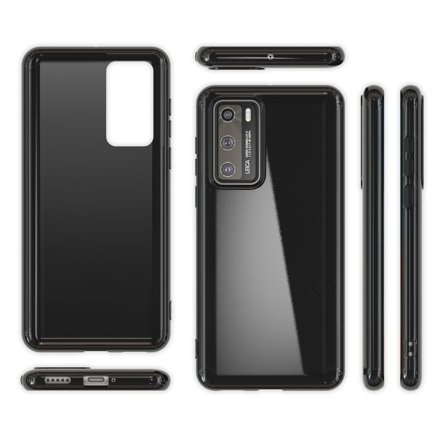 NALIA Silikon Handyhülle kompatibel mit Huawei P40 Hülle, Dünne TPU Schutzhülle Soft Phone Case Cover, Ultra-Slim Backcover Gummi Bumper Handy-Tasche Schale Backcase Etui Softcase Weich