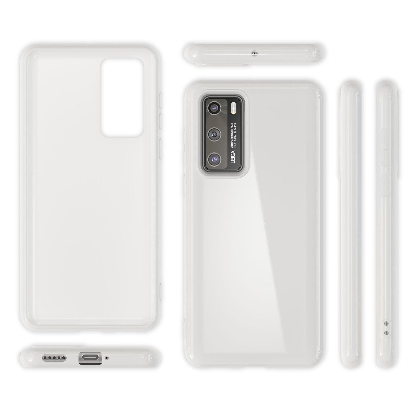 NALIA Silikon Handyhülle kompatibel mit Huawei P40 Hülle, Dünne TPU Schutzhülle Soft Phone Case Cover, Ultra-Slim Backcover Gummi Bumper Handy-Tasche Schale Backcase Etui Softcase Weich
