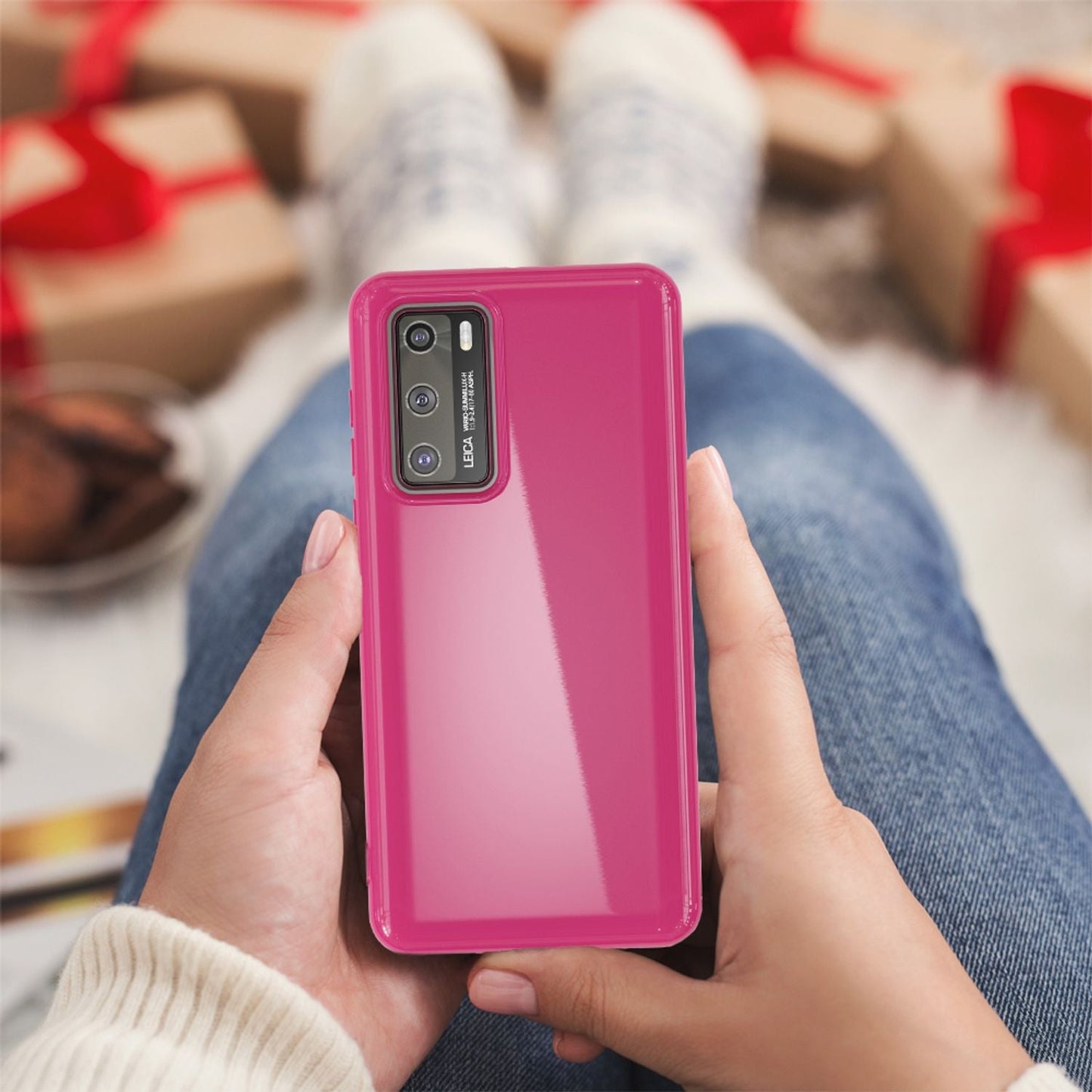 NALIA Silikon Handyhülle kompatibel mit Huawei P40 Hülle, Dünne TPU Schutzhülle Soft Phone Case Cover, Ultra-Slim Backcover Gummi Bumper Handy-Tasche Schale Backcase Etui Softcase Weich