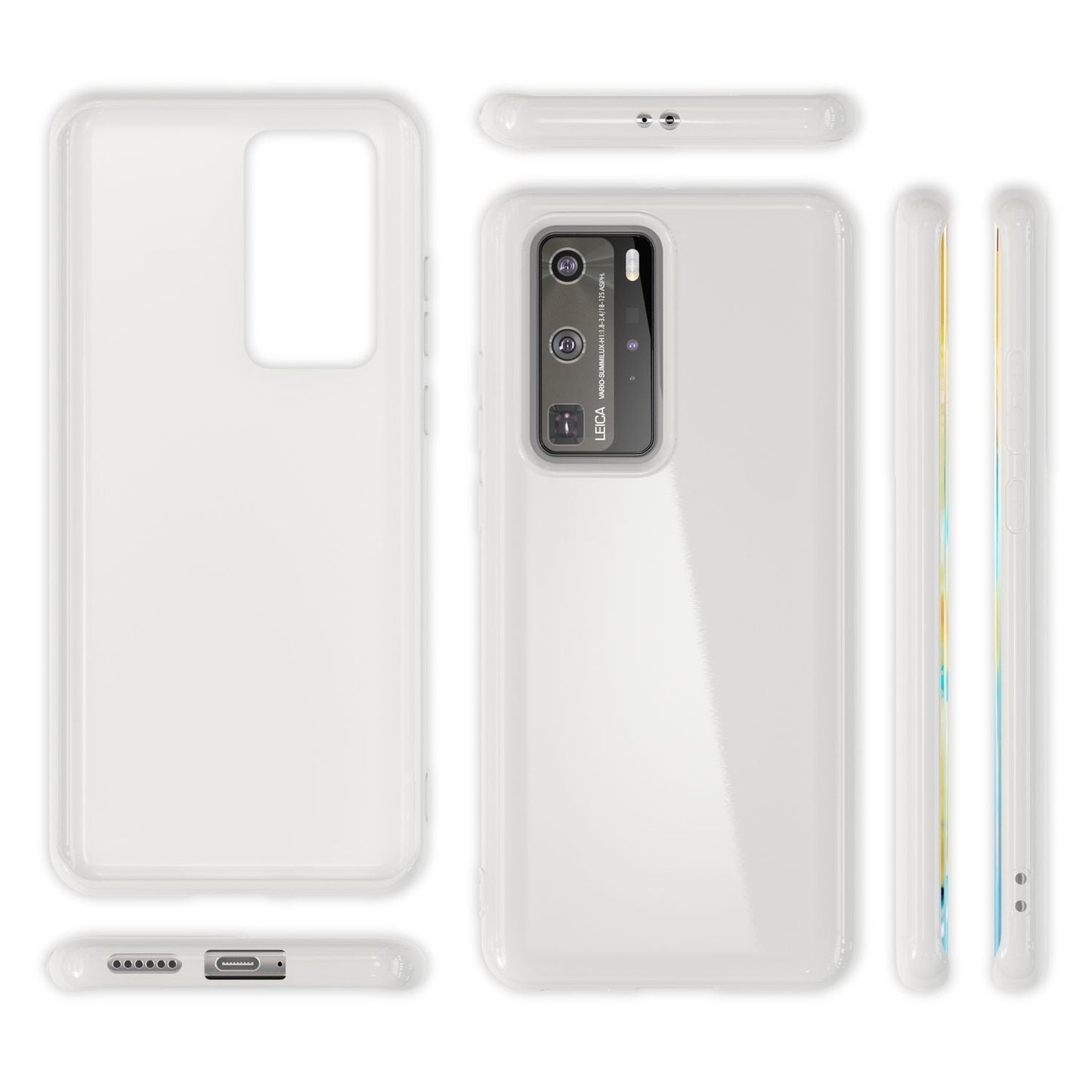 NALIA Silikon Handyhülle kompatibel mit Huawei P40 Pro Hülle, Dünne TPU Schutzhülle Soft Phone Case Cover, Ultra-Slim Backcover Gummi Bumper Handy-Tasche Schale Backcase Etui Softcase