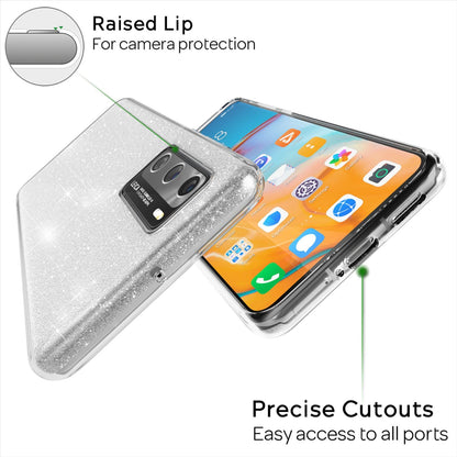 NALIA Glitzerhülle für Huawei P40 – Funkelnder Glitzer-Look & Grip – SHINEPOP (Silikon Case) – Marke aus Berlin