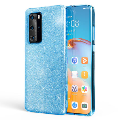 NALIA Glitzerhülle für Huawei P40 Pro – Funkelnder Glitzer-Look & Grip – SHINEPOP (Silikon Case) – Marke aus Berlin
