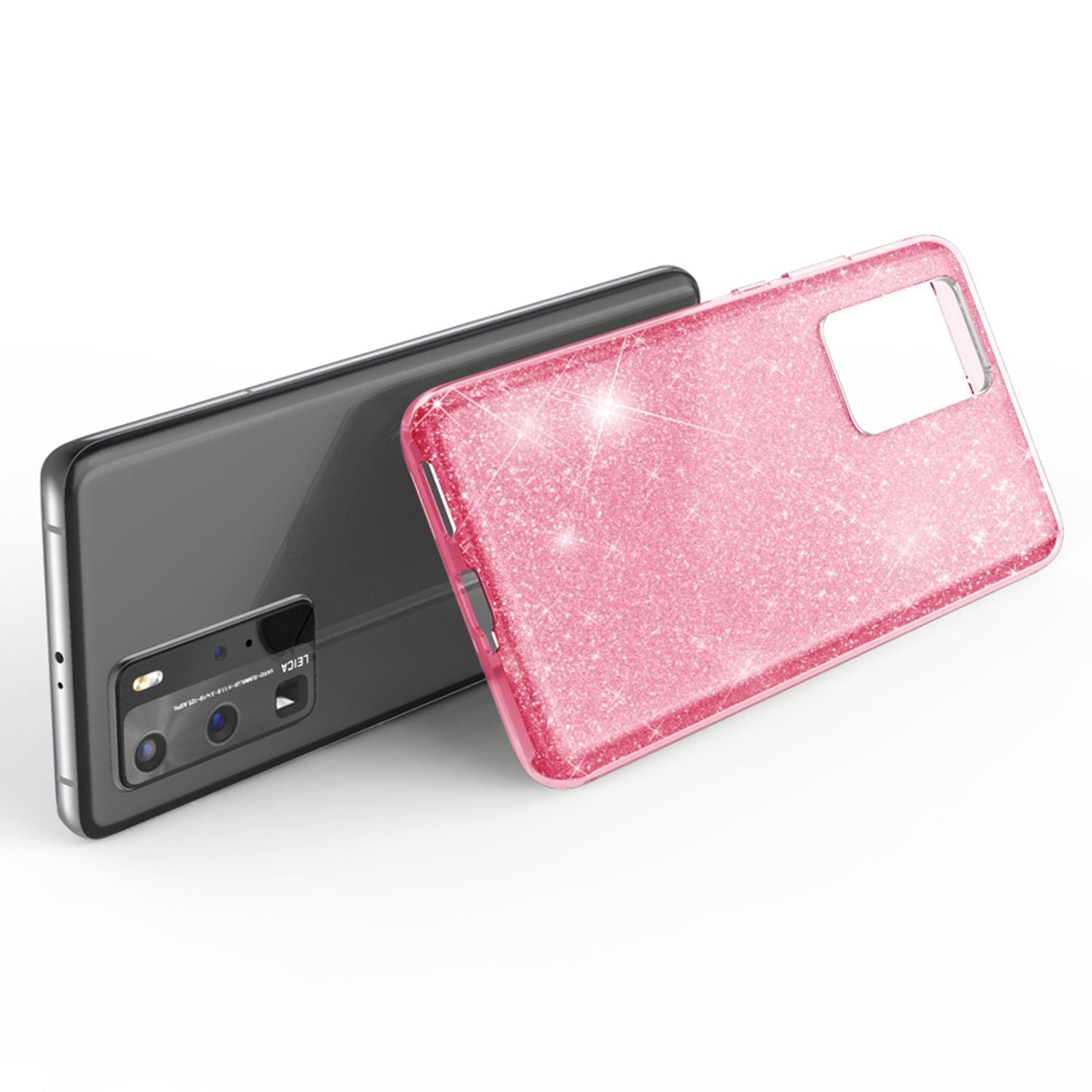 NALIA Glitzerhülle für Huawei P40 Pro – Funkelnder Glitzer-Look & Grip – SHINEPOP (Silikon Case) – Marke aus Berlin