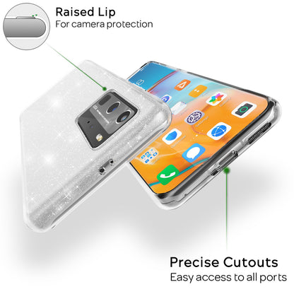 NALIA Glitzerhülle für Huawei P40 Pro – Funkelnder Glitzer-Look & Grip – SHINEPOP (Silikon Case) – Marke aus Berlin