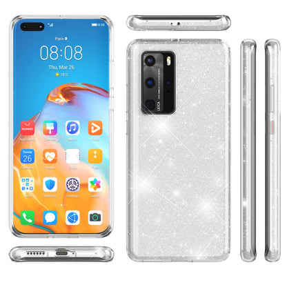 NALIA Glitzerhülle für Huawei P40 Pro – Funkelnder Glitzer-Look & Grip – SHINEPOP (Silikon Case) – Marke aus Berlin