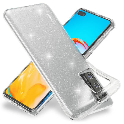 NALIA Glitzerhülle für Huawei P40 – Funkelndes Silikon Case – DAZZLIN (Transparent & Stoßfest) – Marke aus Berlin
