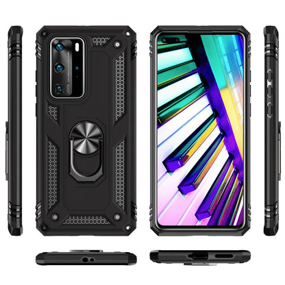 NALIA Panzerhülle für Huawei P40 Pro – Ring-Ständer 360° & Magnet-Halterung Kompatibel – RINGDEFEND (Stoßfestes Outdoor Case) – Marke aus Berlin