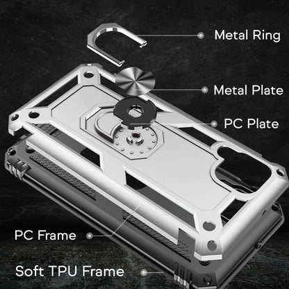 NALIA Panzerhülle für Huawei P40 Lite – Ring-Ständer 360° & Magnet-Halterung Kompatibel – RINGDEFEND (Stoßfestes Outdoor Case) – Marke aus Berlin