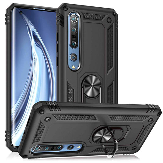NALIA Panzerhülle für Xiaomi Mi 10 / 10 Pro – Ring-Ständer 360° & Magnet-Halterung Kompatibel – RINGDEFEND (Stoßfestes Outdoor Case) – Marke aus Berlin