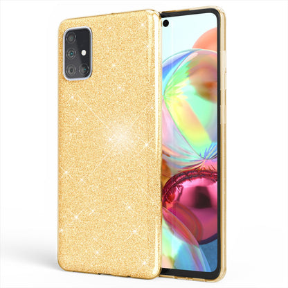 NALIA Glitzerhülle für Samsung Galaxy A71 – Funkelnder Glitzer-Look & Grip – SHINEPOP (Silikon Case) – Marke aus Berlin