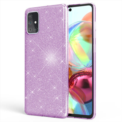 NALIA Glitzerhülle für Samsung Galaxy A71 – Funkelnder Glitzer-Look & Grip – SHINEPOP (Silikon Case) – Marke aus Berlin