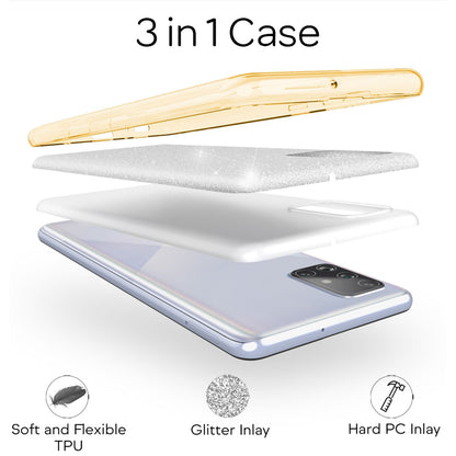 NALIA Glitzerhülle für Samsung Galaxy A71 – Funkelnder Glitzer-Look & Grip – SHINEPOP (Silikon Case) – Marke aus Berlin