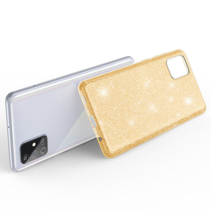 NALIA Glitzerhülle für Samsung Galaxy A71 – Funkelnder Glitzer-Look & Grip – SHINEPOP (Silikon Case) – Marke aus Berlin