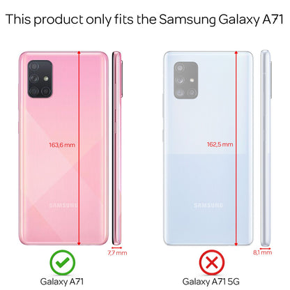 NALIA Glitzerhülle für Samsung Galaxy A71 – Funkelnder Glitzer-Look & Grip – SHINEPOP (Silikon Case) – Marke aus Berlin