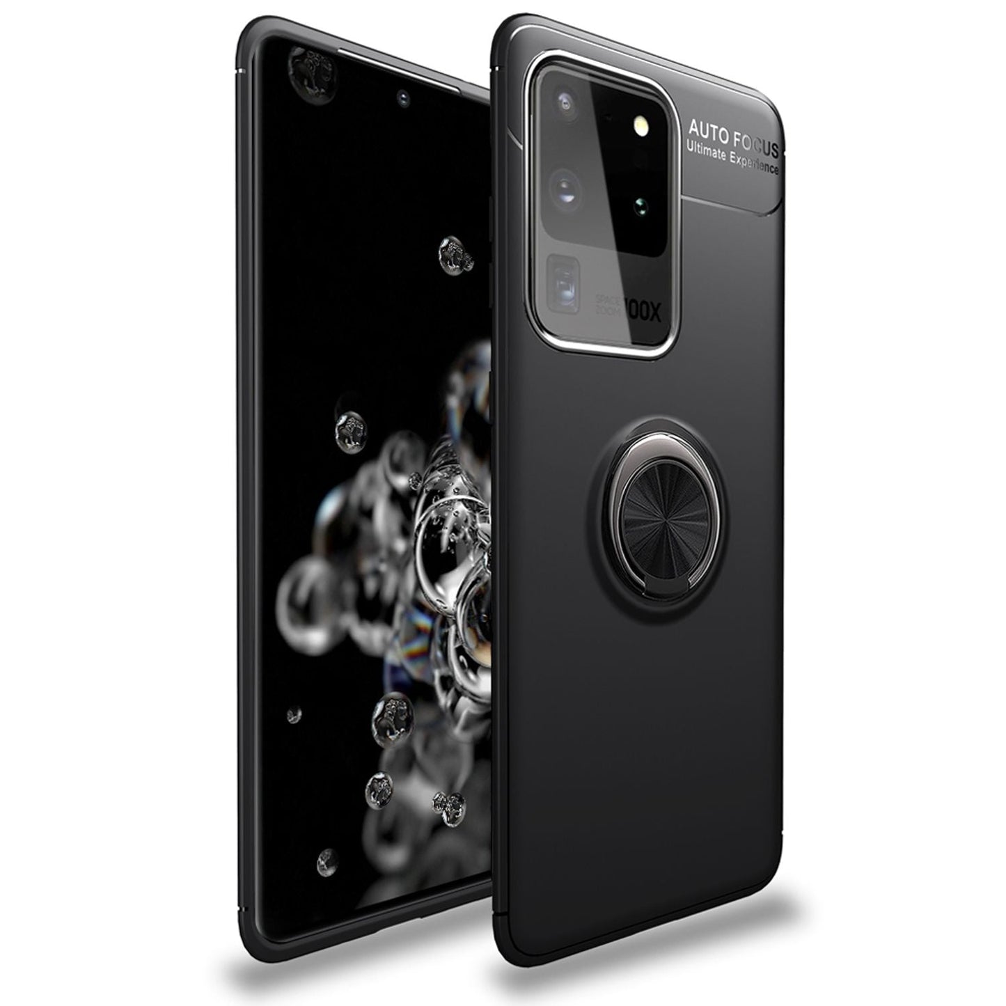 NALIA Ringhülle für Samsung Galaxy S20 Ultra – Ring-Ständer 360° & für Magnet-Halter – GRIP360 (Mattiertes Silikon Case) – Marke aus Berlin
