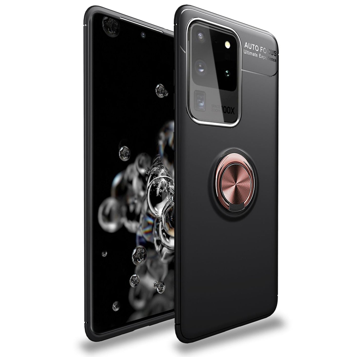 NALIA Ringhülle für Samsung Galaxy S20 Ultra – Ring-Ständer 360° & für Magnet-Halter – GRIP360 (Mattiertes Silikon Case) – Marke aus Berlin