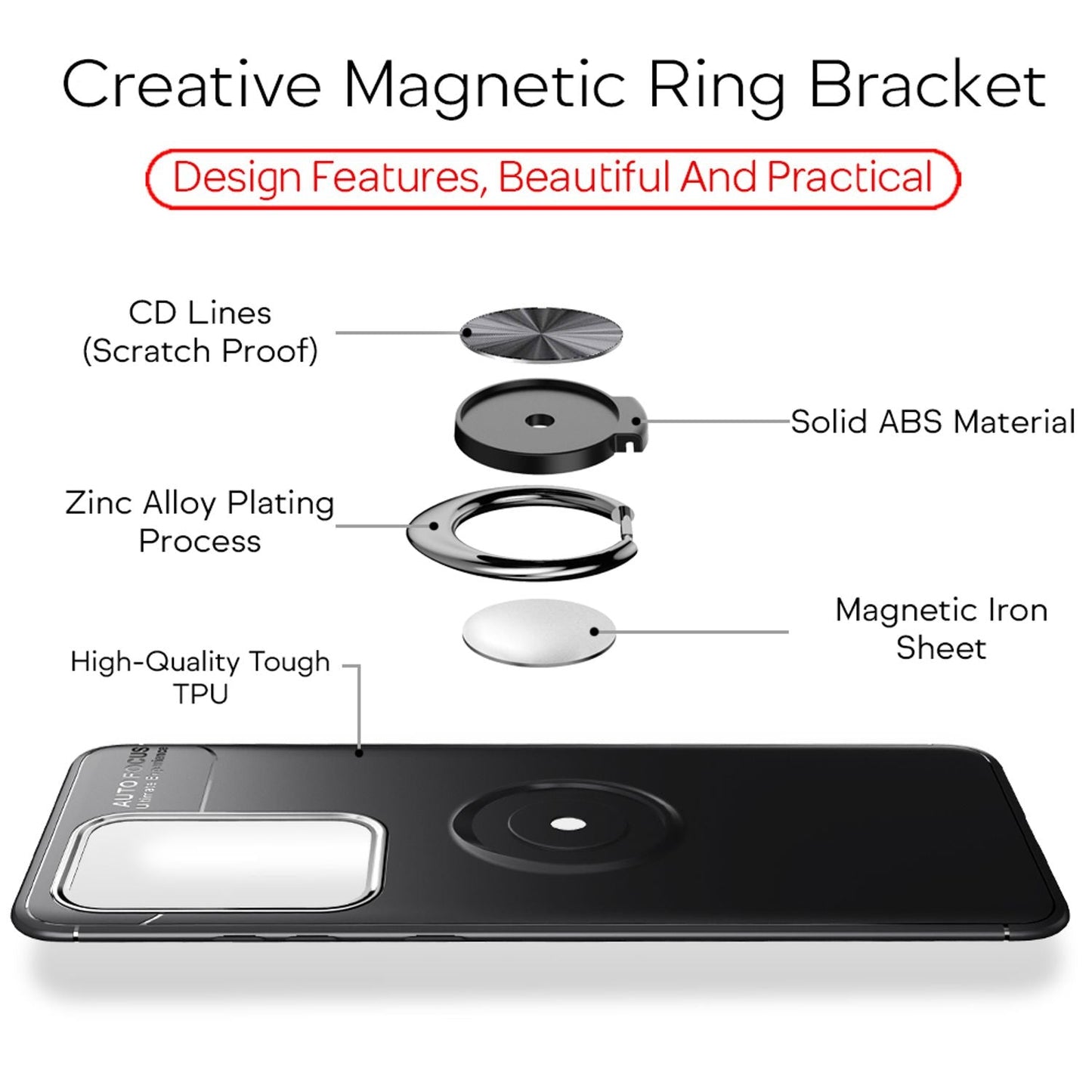 NALIA Ringhülle für Samsung Galaxy S20 Ultra – Ring-Ständer 360° & für Magnet-Halter – GRIP360 (Mattiertes Silikon Case) – Marke aus Berlin