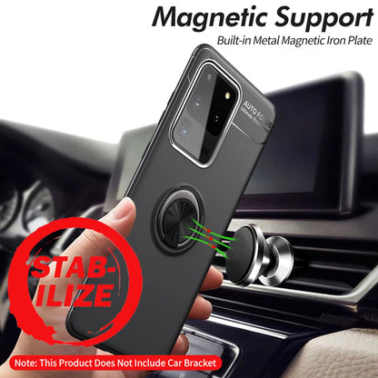 NALIA Ringhülle für Samsung Galaxy S20 Ultra – Ring-Ständer 360° & für Magnet-Halter – GRIP360 (Mattiertes Silikon Case) – Marke aus Berlin