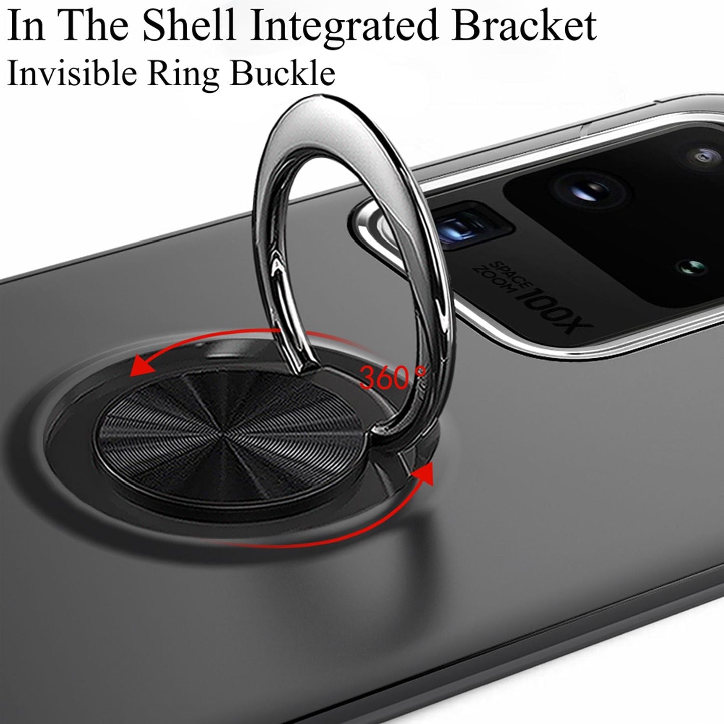 NALIA Ringhülle für Samsung Galaxy S20 Ultra – Ring-Ständer 360° & für Magnet-Halter – GRIP360 (Mattiertes Silikon Case) – Marke aus Berlin