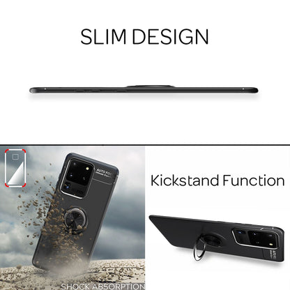 NALIA Ringhülle für Samsung Galaxy S20 Ultra – Ring-Ständer 360° & für Magnet-Halter – GRIP360 (Mattiertes Silikon Case) – Marke aus Berlin