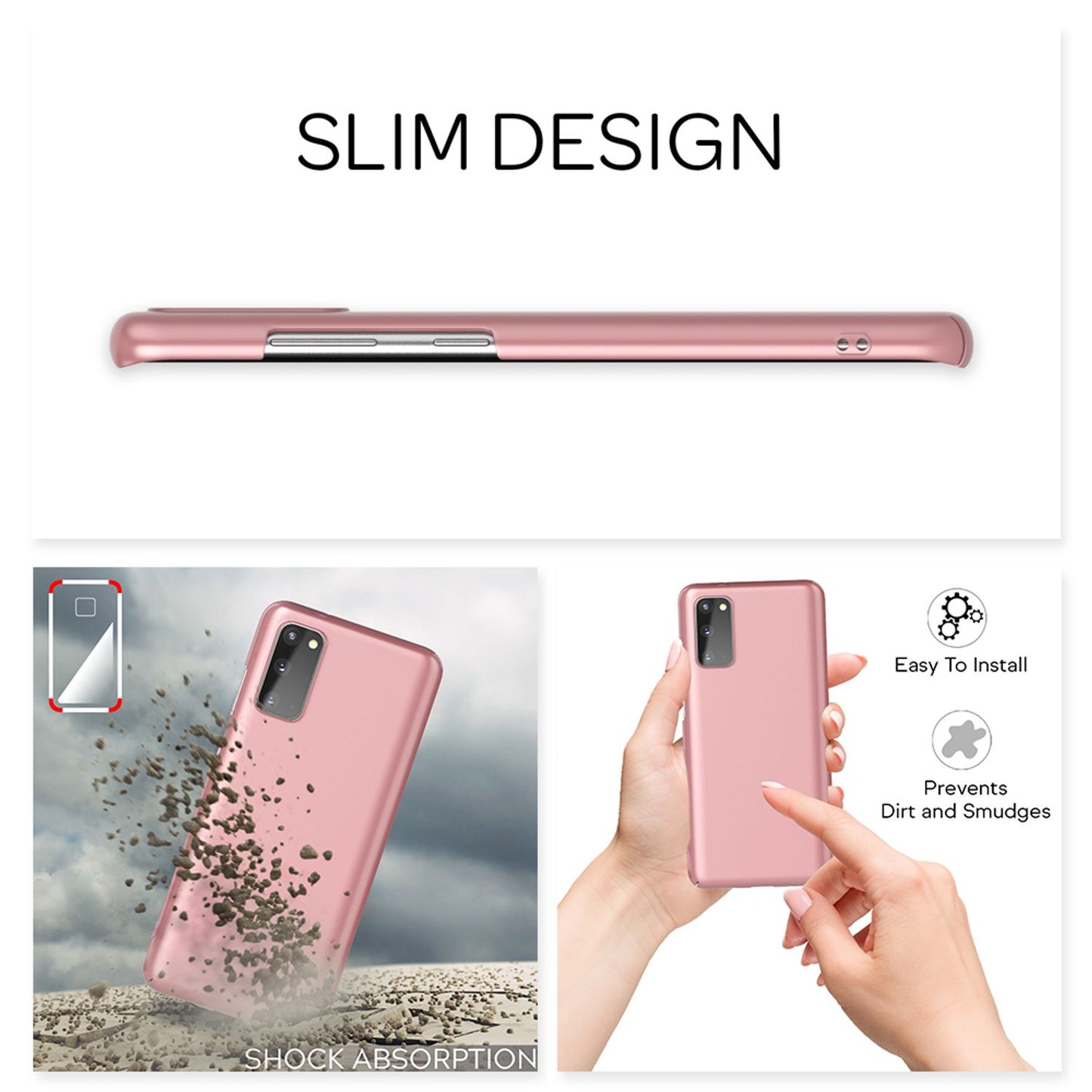 NALIA Ultra Slim Hardcase für Samsung Galaxy S20 – Anti-Fingerabdruck & 0.5mm Dünn – PUREFIT (Matt & Leicht) – Marke aus Berlin