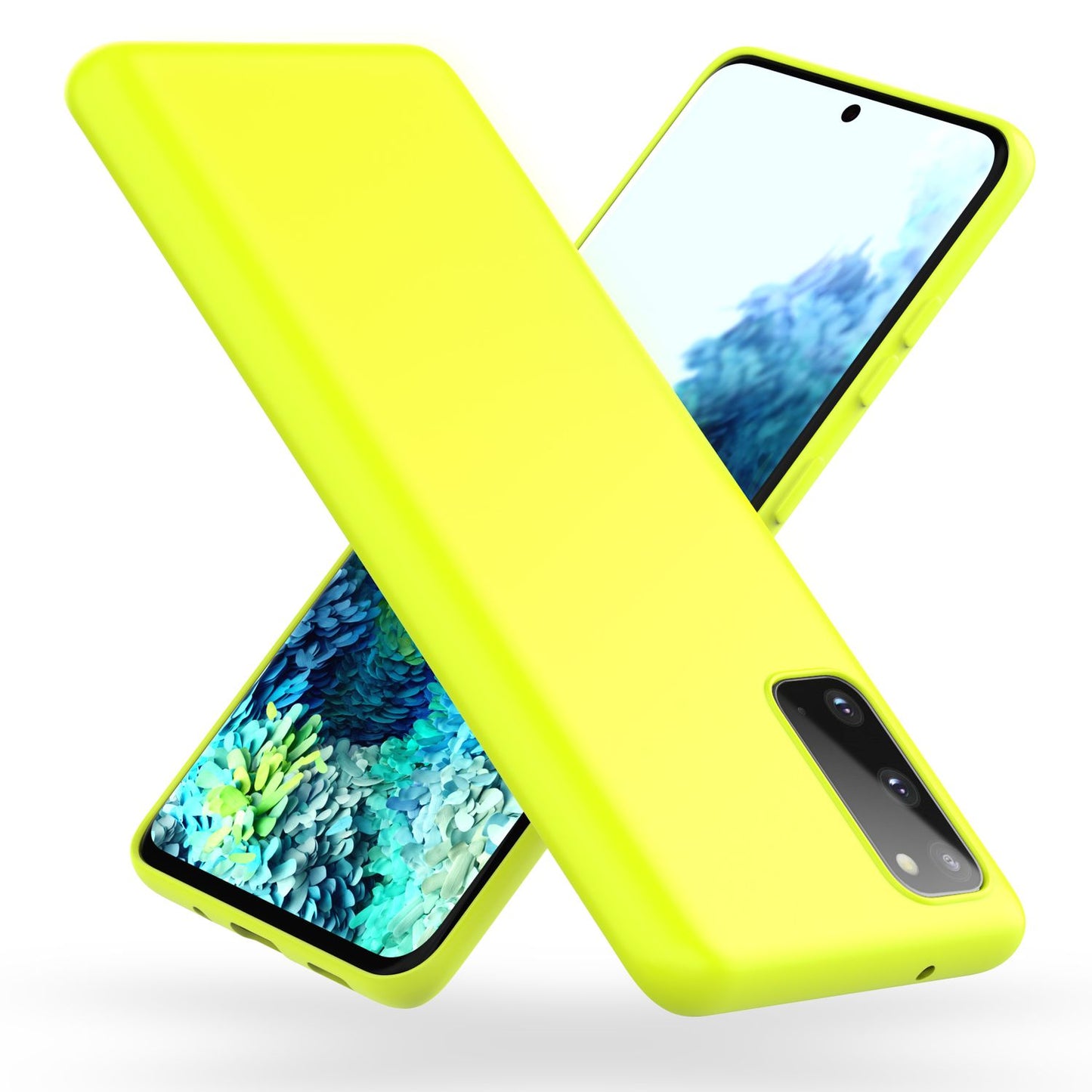 NALIA Neon Silikonhülle für Samsung Galaxy S20 – Soft-Touch & Signal-Neon – NEONSHOCK (Matte Schutzhülle) – Marke aus Berlin